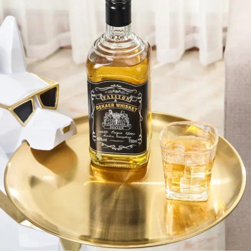 Chic Doberman Figurine Large Interior Side Table Puppy Sculpture Doorway Key Wallet Jewelry Storage Tray Living Room Decoration