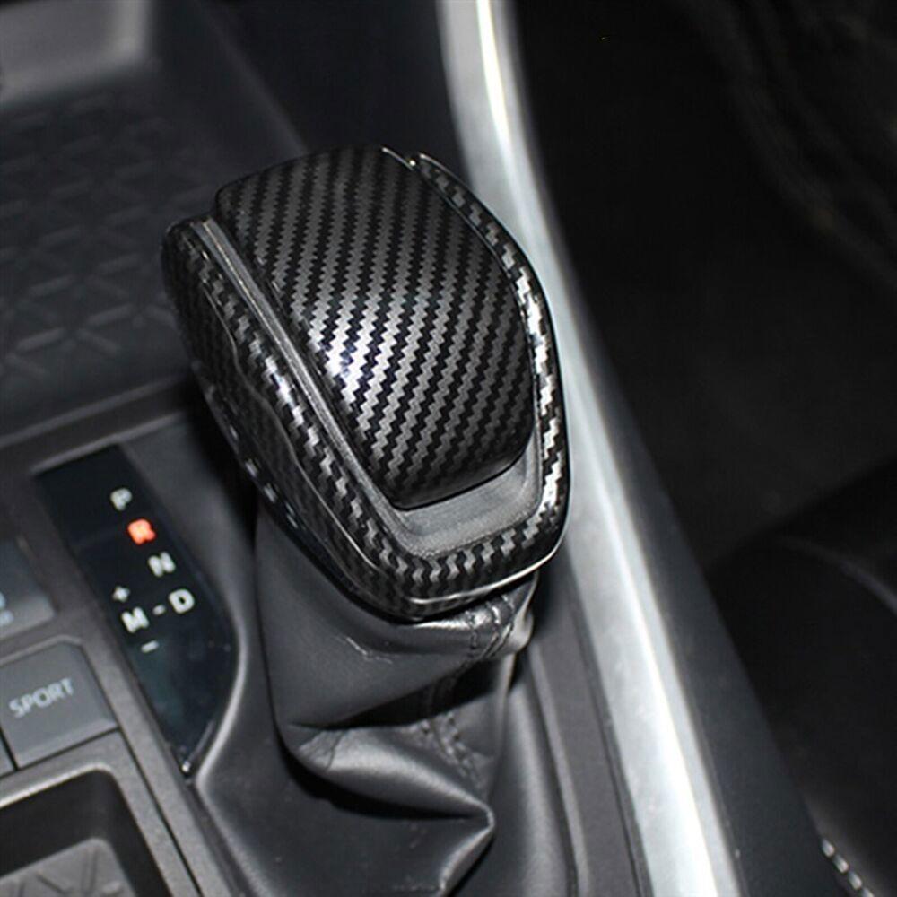 Carbon Fiber Look Gear Shift Knob Cover Kit For Toyota RAV4 XA50 -