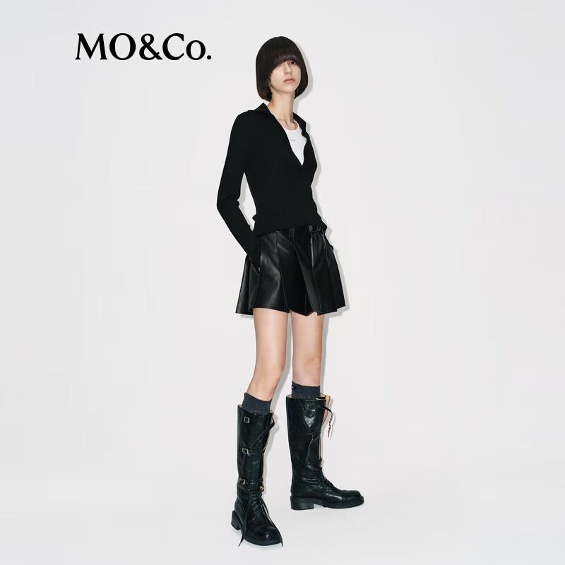 

MO&Co. Women s 100% Wool Polo Collar Knit Sweater M