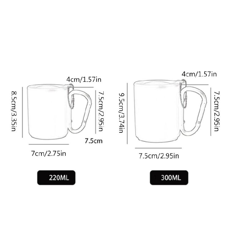 Camping Mug Insulated Mug with Carabiner Handle & Lid Portable Picnic Water Mug