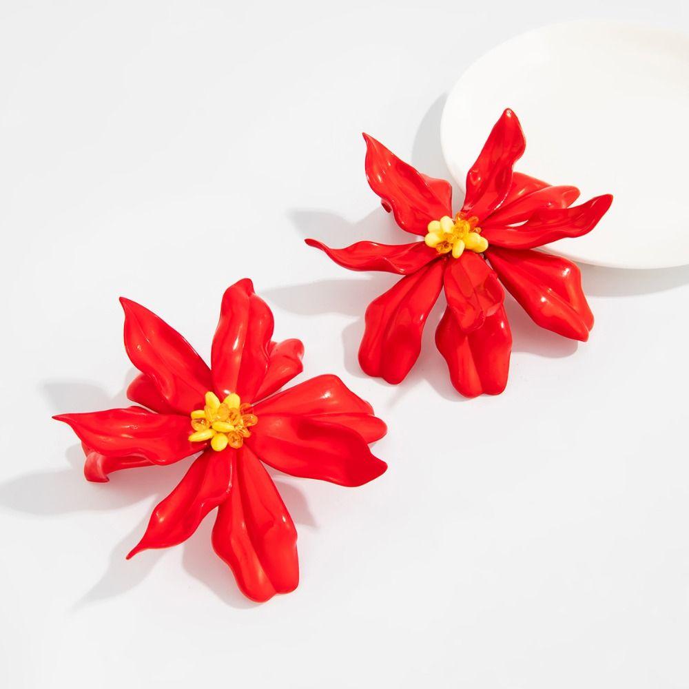 Acryl Blumen Ohrstecker Vintage Böhmische Hängeohrringe Große Blumen Ohrringe Dekoration