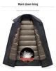 Men's Woolen Coat with Removable Liner - Casual & Business Winter Jacket for Middle-Aged