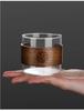 Walnut Wood Anti-Scald Glass Teacup - Japanese Kung Fu Master Tea Set for Home Use