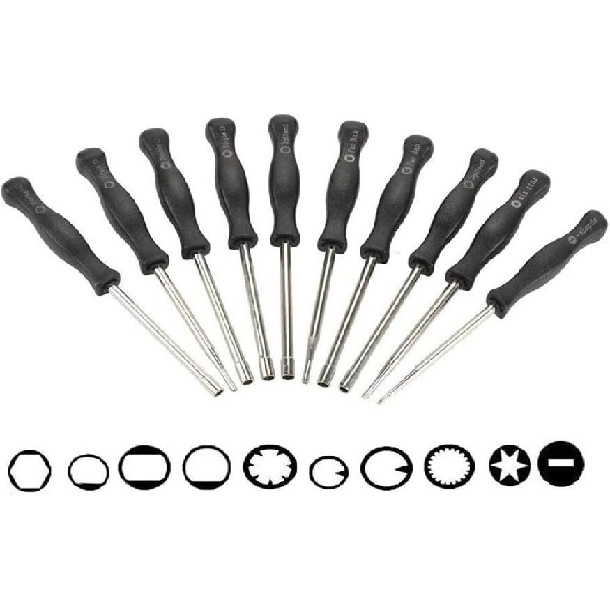 Pack Of 10 Carburetor Adjustment Tool Screwdriver Kit For Most 2-Cycle Small Engine Trimmers, Chaaws, And Leaf Blowers