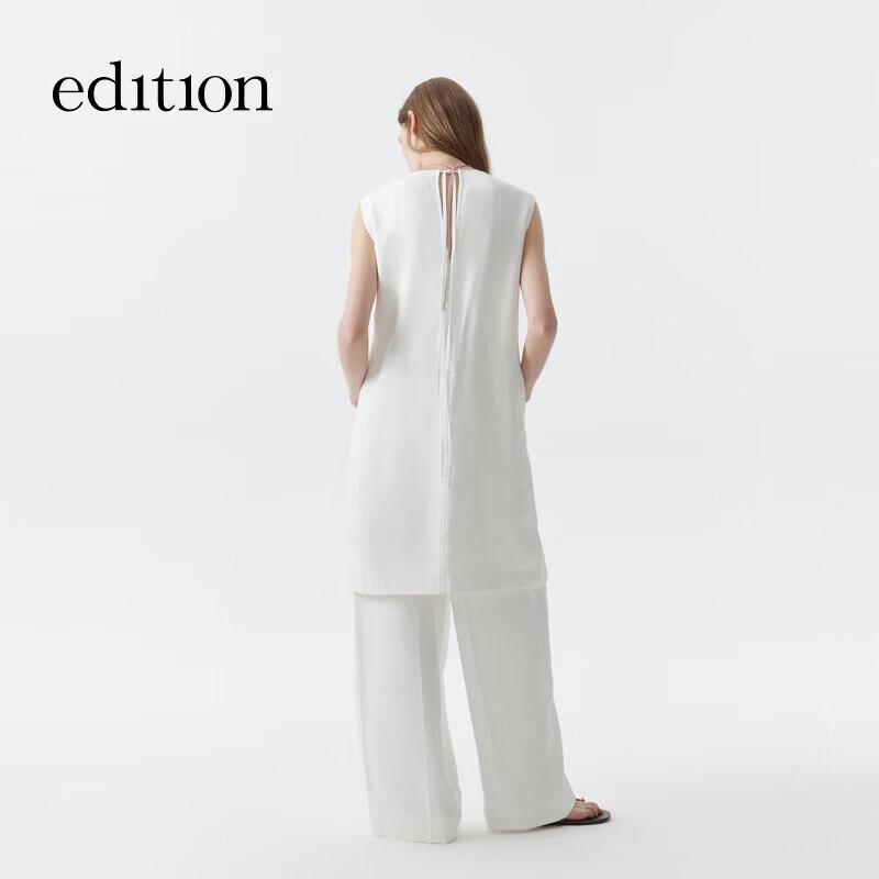 Edition Women's Linen Blend Sleeveless Mid-Length Shift Dress