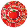 Pack of 50 Waterproof Tomato Cartoon Stickers for Phones & Water Bottles - Drip Glue Decoration.