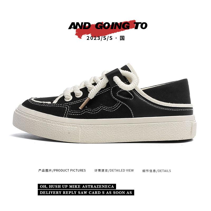 

Холщовые туфли мужские 2025 лето новые ins корейская версия два способа носки универсальные студенческие туфли на плоской подошве повседневная обувь мужская 1209 39 чёрный