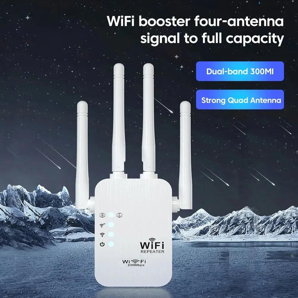 WALRAM 300Mbps WiFi Repeater 80211N 24G Signal Booster Long Range Wireless Extender Amplifier