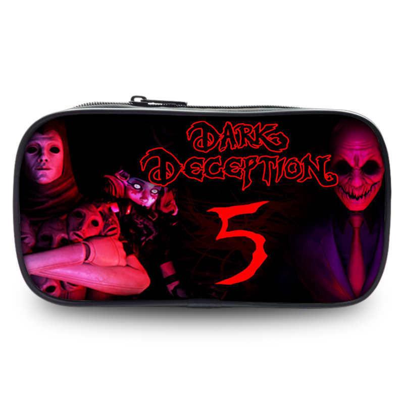 Spacious Dark Deception Pencil Case For Students In Durable Oxford Fabric