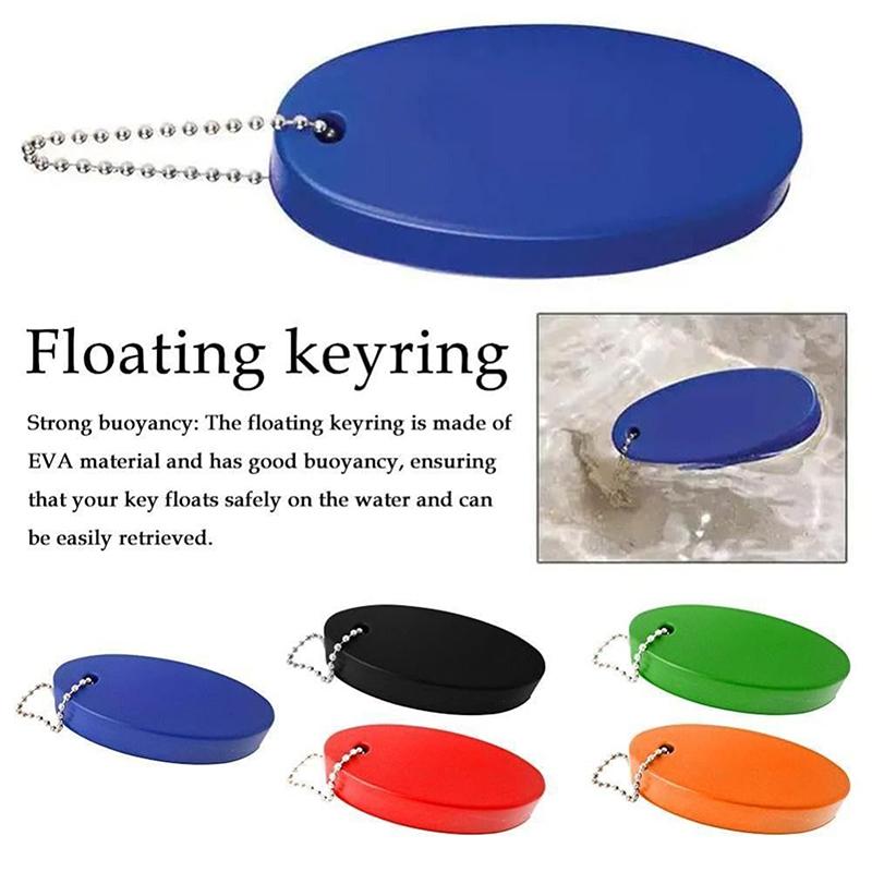 Oval Foam Floating Buoyant Keychain For Water Sports Marine Boat Swimming Kayak Rafting Key Canoe Keyring Surf Accessory