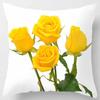 45x45cm Rose Series Pillowcase Yellow Pink Flowers  Sofa Office Seat Cushion Cover Room Aesthetic Home Decoration