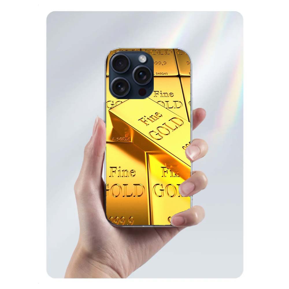 Gold Bar Wealth and Finance Clear Phone Case For Iphone 17 Air 16 Pro Max 15 Pro 14 Plus 17E 16E 11 13 12 Mini Cover Cases Funda