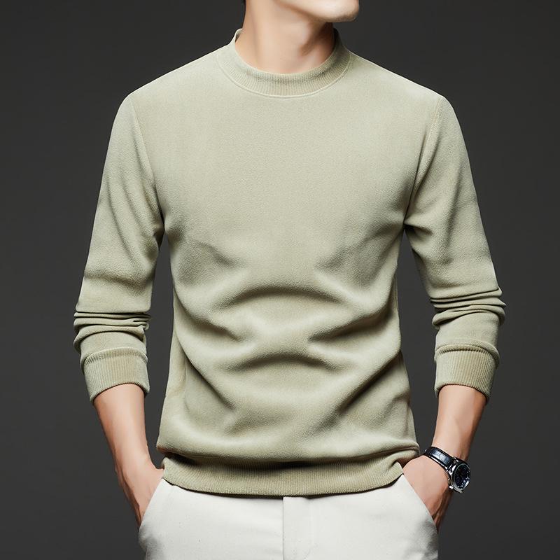 

Men s 2025 Winter Warm Fleece Hoodie: Thick Round Neck Long Sleeve Casual Base Layer T-shirt Extra Large зелений