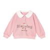 LUSON Girls' Cartoon Lapel Sweatshirt