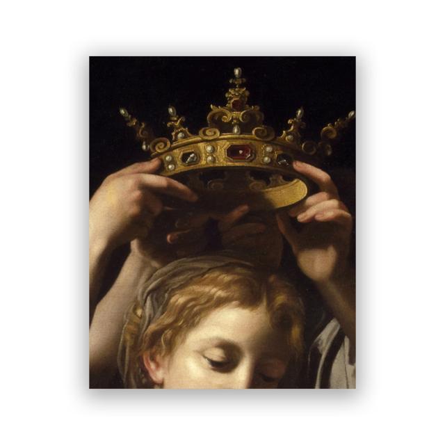 

Корона женский портрет плакаты и принты антикварные настенные художественные фотографии Европейский дворец винтажная холст картина гостиная домашний декор 21x30cm No Framed