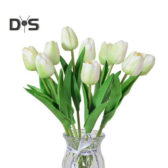 10 Stück künstliche Tulpen mit Stiel, realistisch, für Zuhause, Büro, Tischdekoration, Hochzeit, Kunstblumenzweig, künstliche Blumenarrangement, Dekoration, Foto