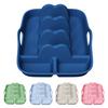 Silicone Taco Tray Burrito Serving Dish with Handles Dividers Heat Resistant Non-Slip Base Dishwasher Safe Tortilla Rack