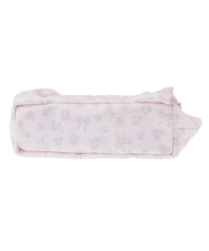Maison De Fleur Ribbon Leopard Frill Pouch, Light Pink, Women's