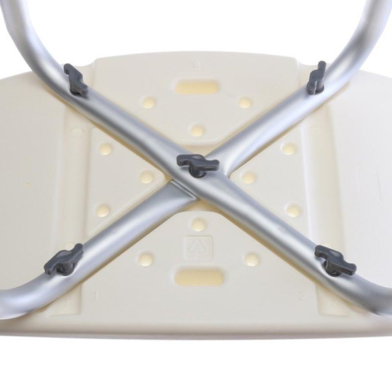 Antypoślizgowe Aluminiowe krzesło kąpielowe Stołek prysznicowy Siedzisko Mobilność Regulacja wysokości Krzesło kąpielowe (Akcje KL)