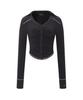 Peullijeunopallou Mamie Snap Button Slim Shirts (Black)
