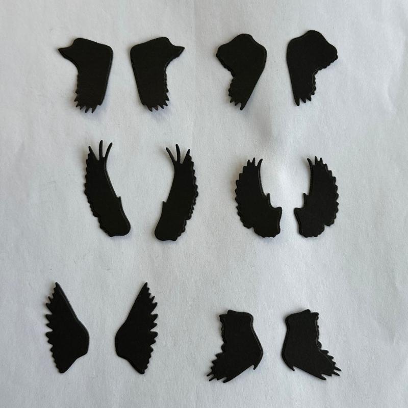 Flügelform Stanzschablonen aus Kohlenstoffstahl Dekorative Prägepapier-Stanzformen für Scrapbooking Fotoalbum Kartenherstellung