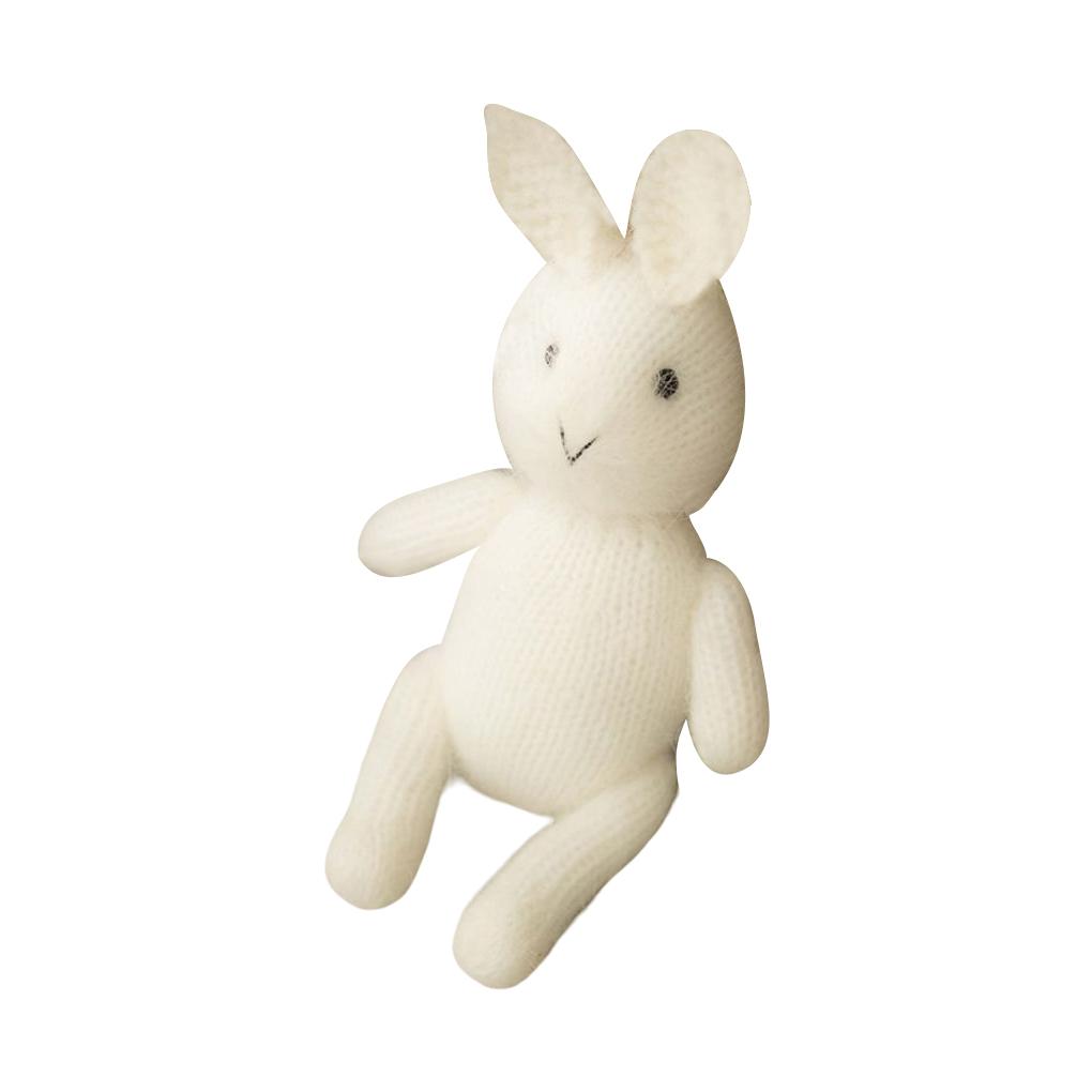 Newborn Photography Props Knitted Bunny Background Rabbit Shape Prop Infant Tool Toy Hundred Days Full Moon Studio