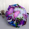 1pc Butterfly Flowers Automatic Umbrella | Portable Foldable 8-Rib Manual Open, Cute Birthday & Holiday Gift for Outdoor Yy260107117