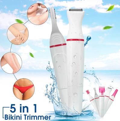 5 In 1 Set Women Epilator Female Eyebrow Trimmer Lady Shaver Hair Removal Shaver Machine Face Depilador Bikini Depilatory Tool