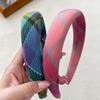 3 cm Herbst Winter Wollplaid Schwammgepolstertes Haarband Stirnband Erwachsene Haaraccessoires Haarschmuck