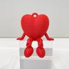 3D Printed Red Heart Model Toy Movable Joint Desktop Decoration Ornament Valentine's Day Gift