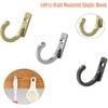 30 Pcs Zinc Alloy Wall Mounted Single Hook Small Coat Hooks for Hats Towels Keys Scarves Jewelry Dresses with Screws (Green Bronze+Gold+Silver)