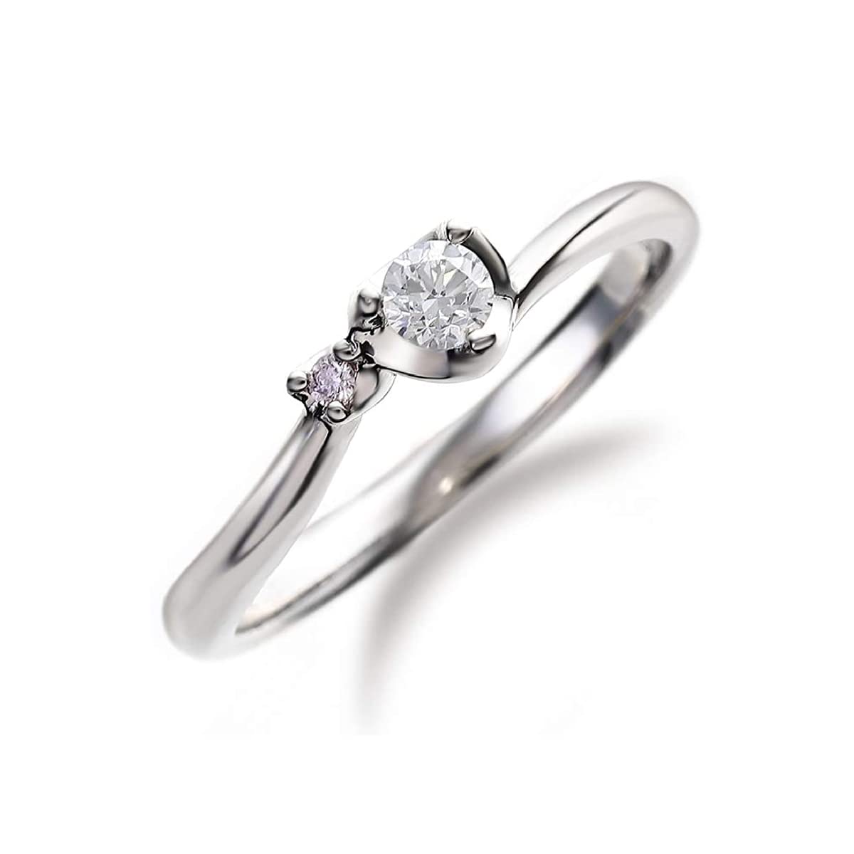 

LEGAN Pink Diamond Engagement Ring 10 Platinum Diamond UP Engagement Ring Proposal Ring Women Made in Japan No. 0.1ct платиновий