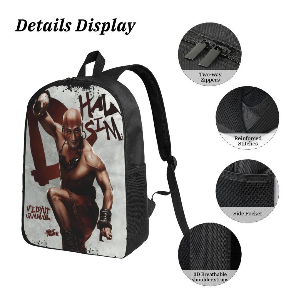 3Pcs Streets Fighters 2026 Accessories Backpack Set for Kids Pen Bags Bookbag Sets with Lunch Box For School Students Knapsack