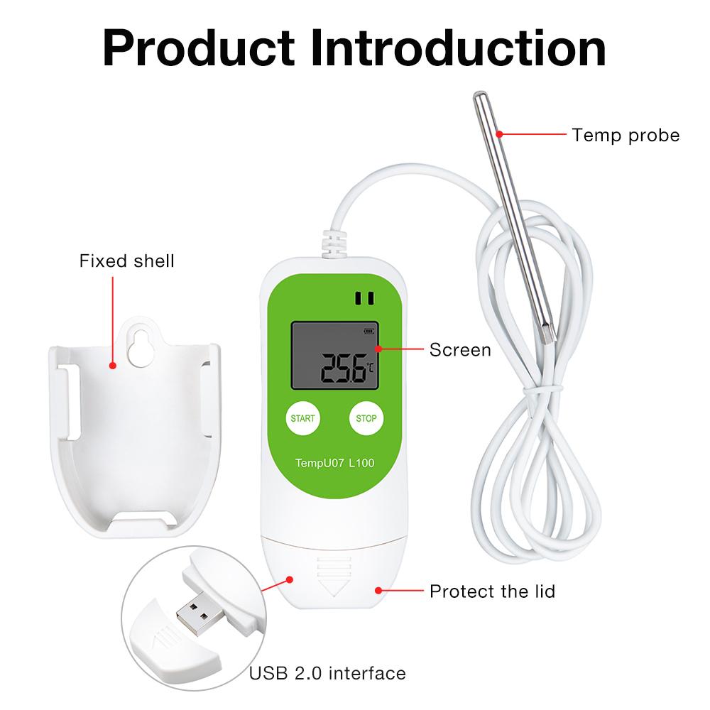Reuse Temperature and Humidity Data Logger Temperature Recorder PDF CSV Date Report 34560 Records for Cold Chain