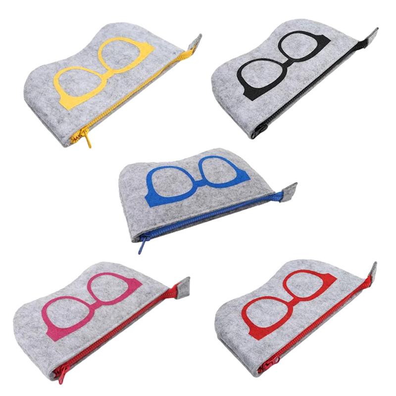 Colorful Make Up Case For Women Men Glasses Box Felt Sunglasses Bag Eyeglasses Cases For Men Eyewear