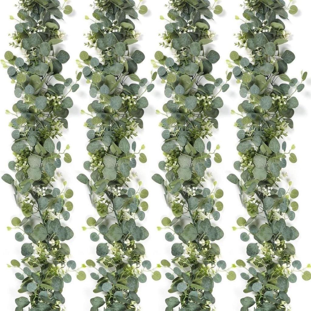 Rattan Eucalyptus & Baby's Breath Greenery Door Hanging Ivy Vine for Wedding & Home Decor