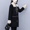 Fat Sister Winter Clothes New Plus Size Women's Fashion Long Western Style Korean Coat Plus Velvet Padded Winter Clothes.