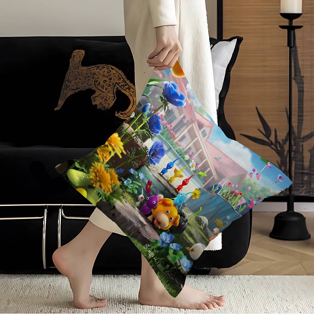 Classic Animation Pikmin Pillow Cushion Cover Pillowcase Living Room Sofa Home Decor