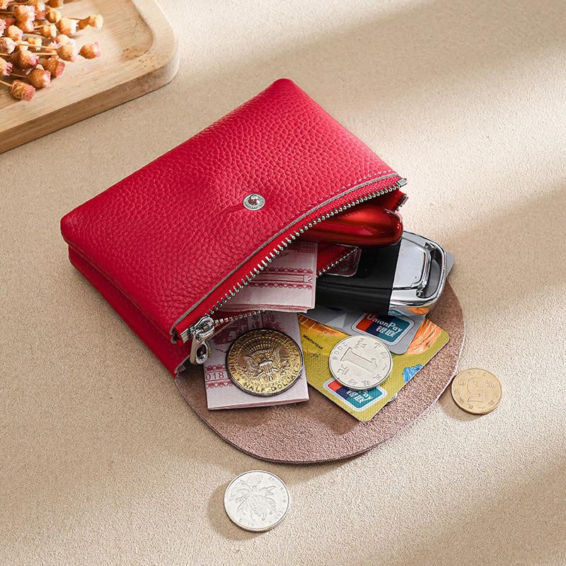Новый кошелек из натуральной кожи женский кошелек для монет держатель для карт two pockets 1273₽