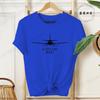 Summer Airplane Mode Print Tshirts Unisexs Fashion Casual Short Sleeve Tee Streetwear Graphic Tops for Unisex Clothing LW03