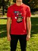 Caffeinate Dalek Coffee Cartoon Print Unisexs Crew Neck Short Sleeve Tee Casual Street Soft Breathable Daily Basic Fashion Wear Top
