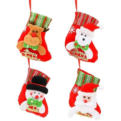 4 Adet Noel Ağacı Süsleme Öğesi, Noel Dekoru, Noel Süsleri Öğeleri Süsler İpli Noel Baba Asılı Dekor