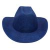 Blue Top Hat Western Cowboy Hat Textured Jazz Hat Felt Hat Temperament Top Hat Men And Women