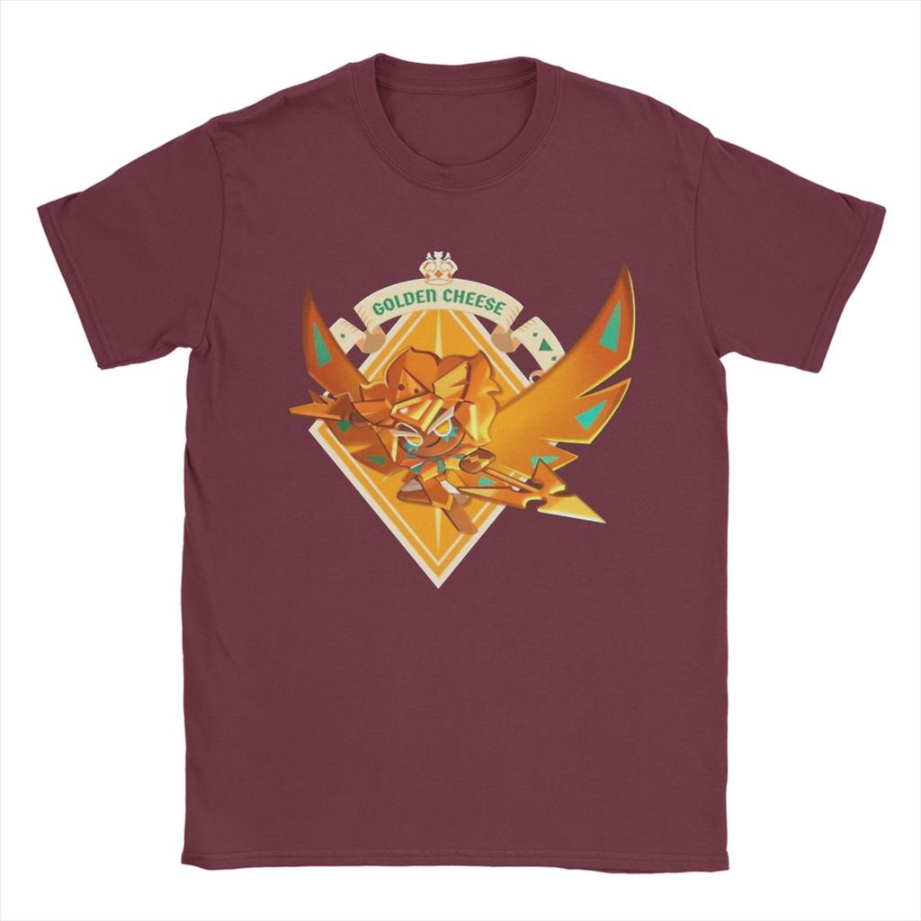 Casual Golden Cheese T-Shirt Men Round Neck Short Sleeve Tops Cookie Run Kingdom Cotton Summer TopsTops