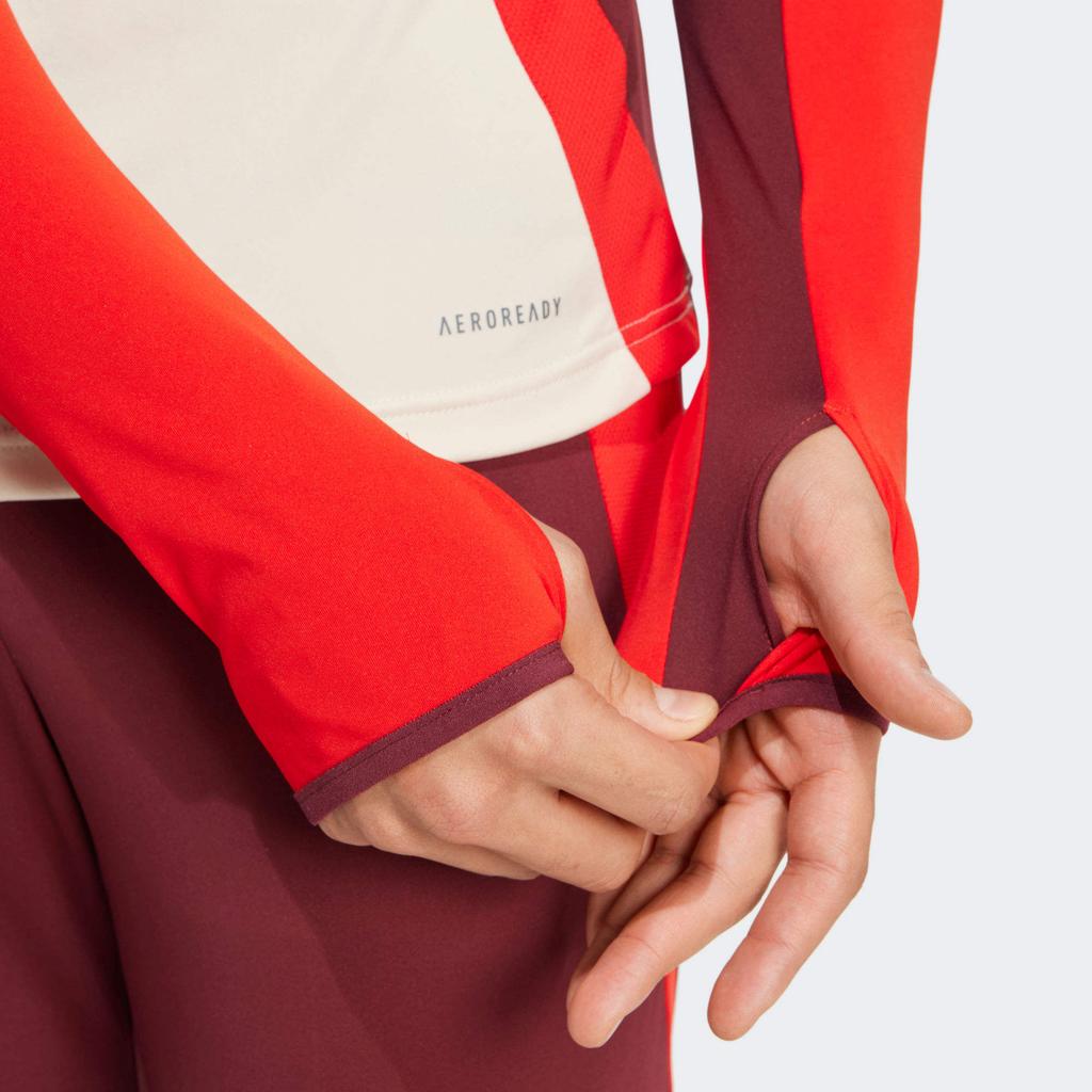 Adidas Tiro 24 Sport Performance Training Bequemes Langarm-T-Shirt Herren Tops Rot IS9922