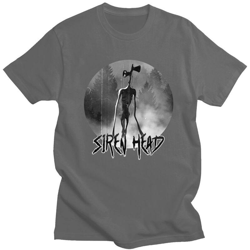 Fashion Creepy Siren Head Horror T Shirts Unisex Tshirts Streetwear Casual Graphic Tee Tops Loose Oversized Clothes