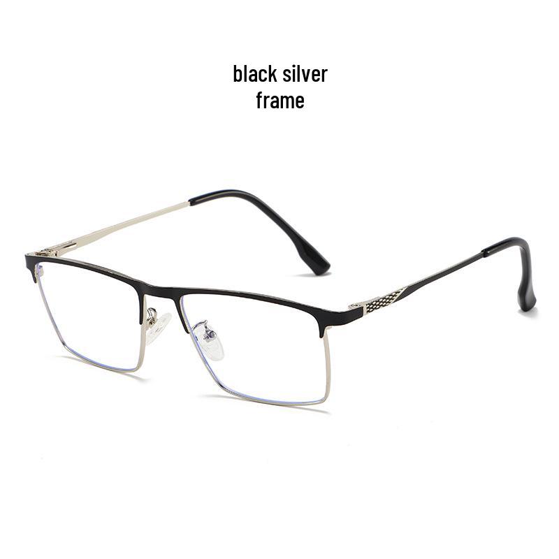 Men's Ultra-Light Blue Light Blocking Glasses with Color-Changing, Full-Frame Flat Lenses – Compatible with Migraine and Myopia Lenses.