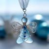 Unique Coastal Theme Angelic Ornament 2D Flat Acrylic Hanging Pendant for Holiday Christmas Tree And Home Office Accent