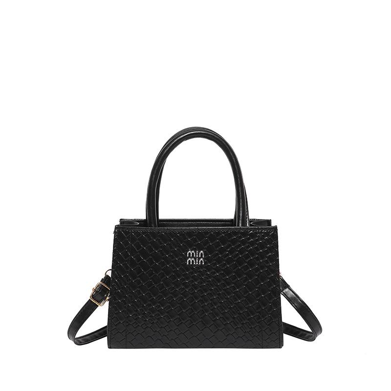 

Korean Niche Fashion Women s Handbag: Woven Texture, Versatile Crossbody & Shoulder Bag чорний
