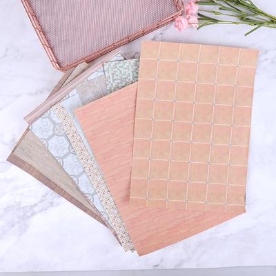 Dollhouse Floor Stickers Doll House 50X35CM Kitchen Dining Bathroom Living Room Floor Wallpaper(No Viscosity) for Doll House